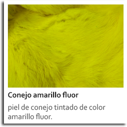 piel rabbit skins amarillo fluor